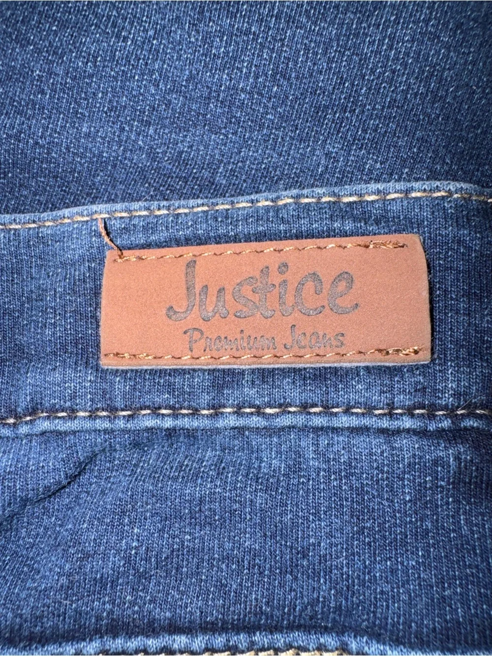 Justice Premium Denim Roll-Cuff Shorts with Heart Accent Size 12R Good Condition